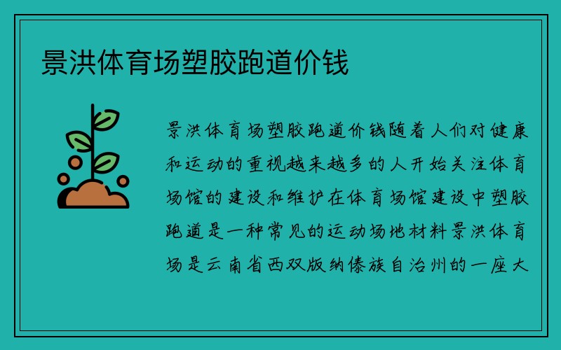 景洪体育场塑胶跑道价钱